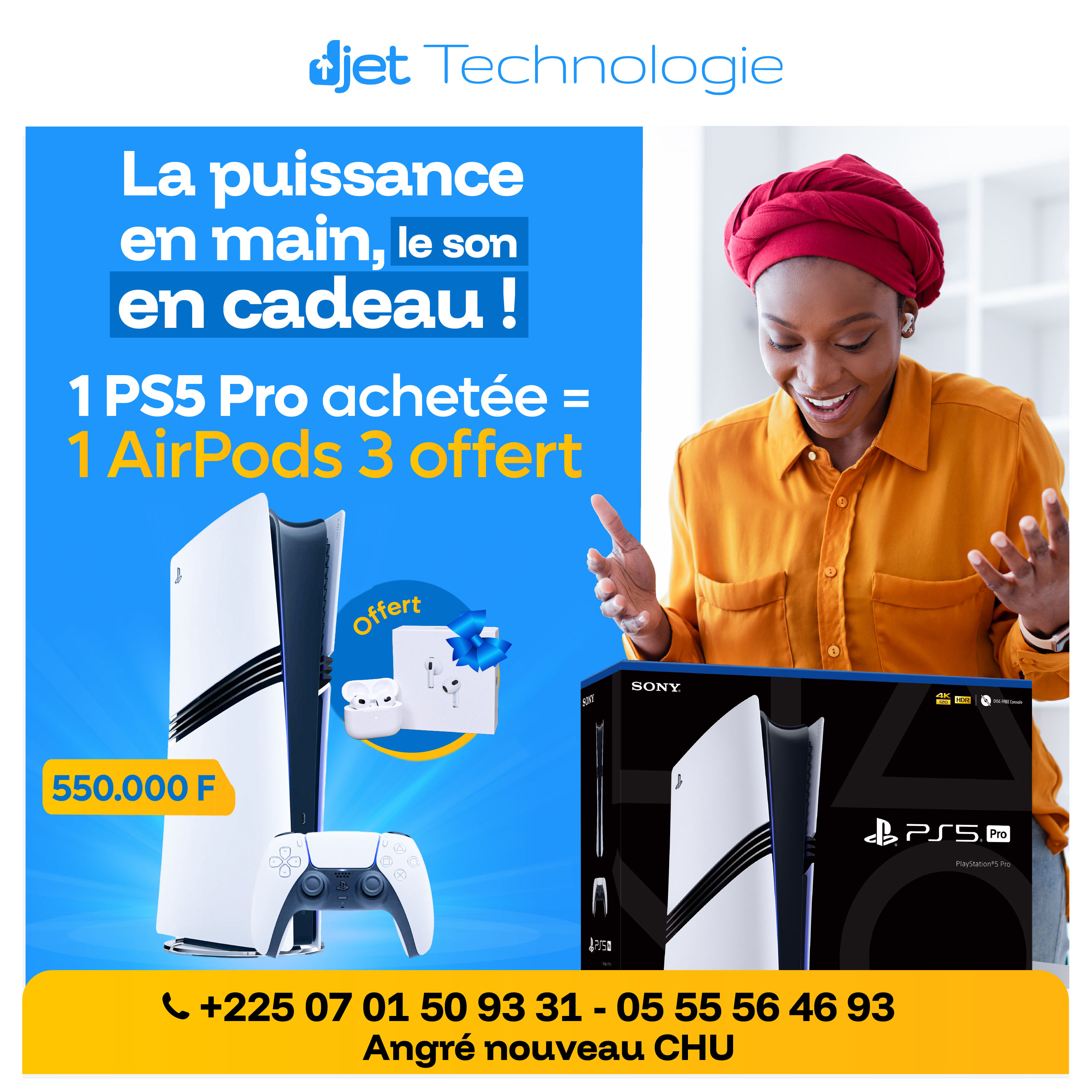Image de PROMO PS5 PRO - Airpods 3 offert