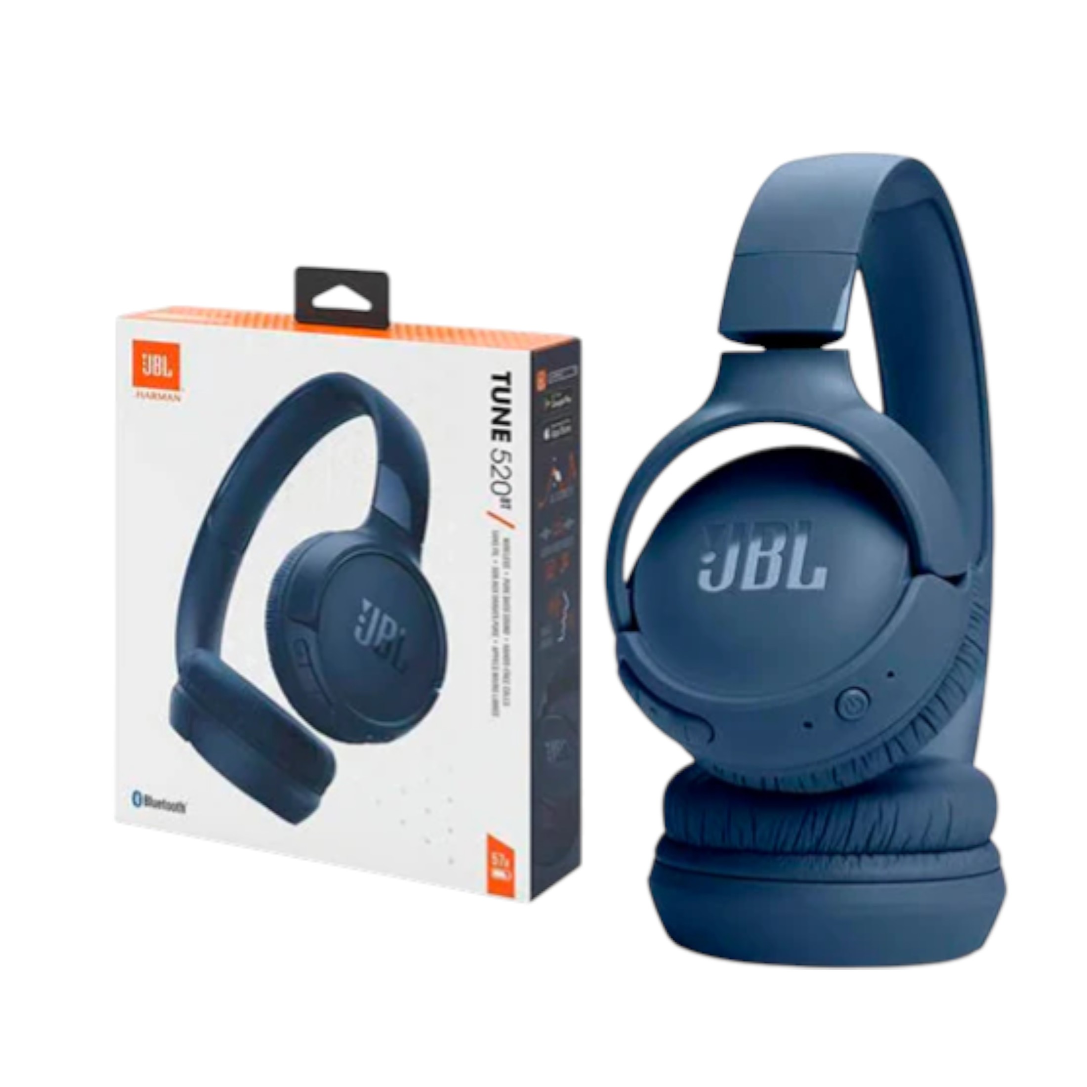 Image de JBL Tune 520BT – Casque supra-auriculaire sans fil – Bluetooth 5.3 – Autonomie 57h – Blanc & Noir